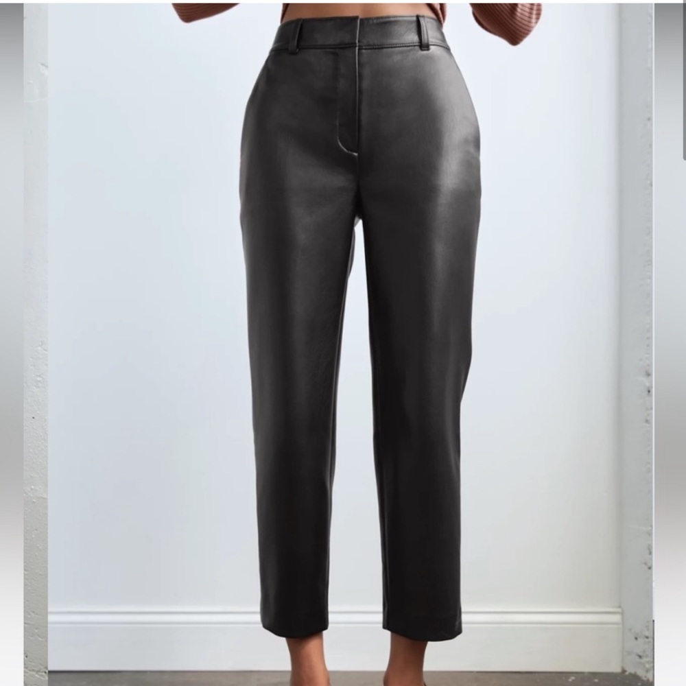 Aritiza Babaton Command Cropped Leather Pants 00 - image 1